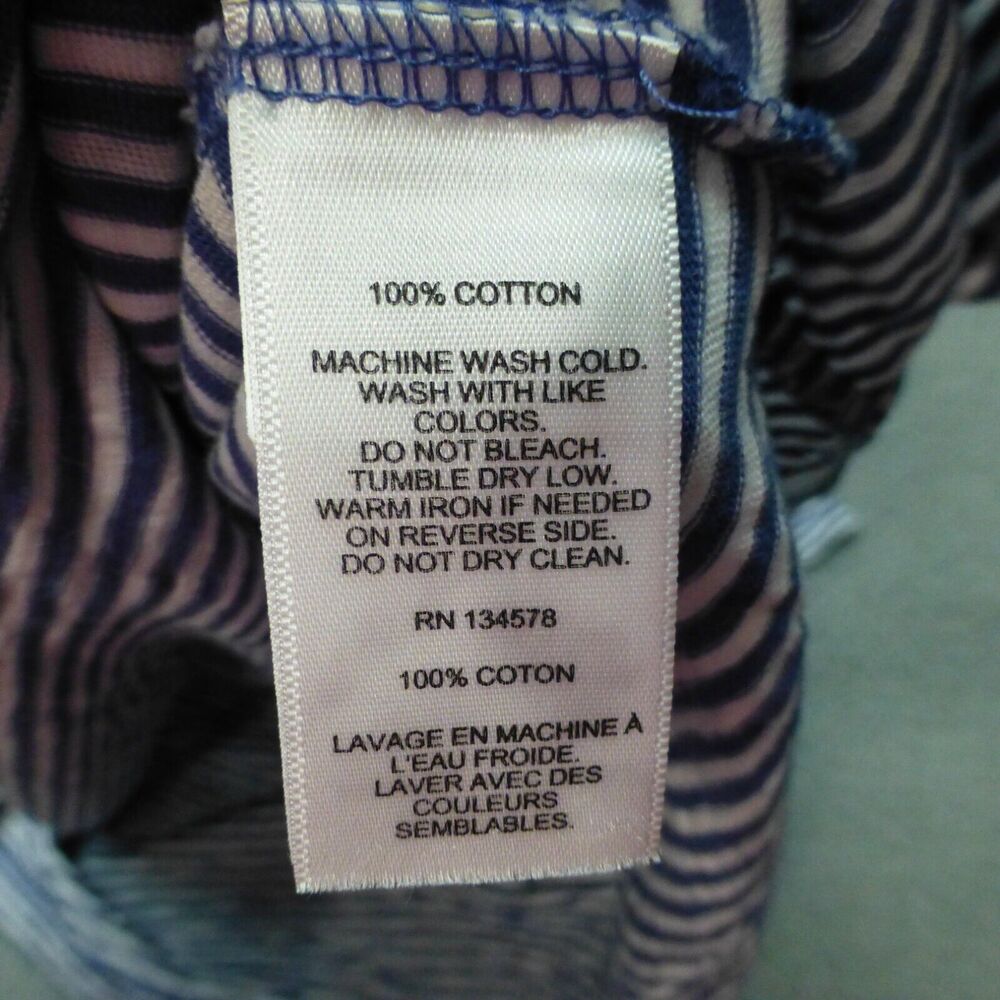 Vineyard Vines Shirt Mens Large Island Polo Striped Blue Pocket Cotton Preppy - Picture 8 of 9